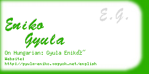 eniko gyula business card